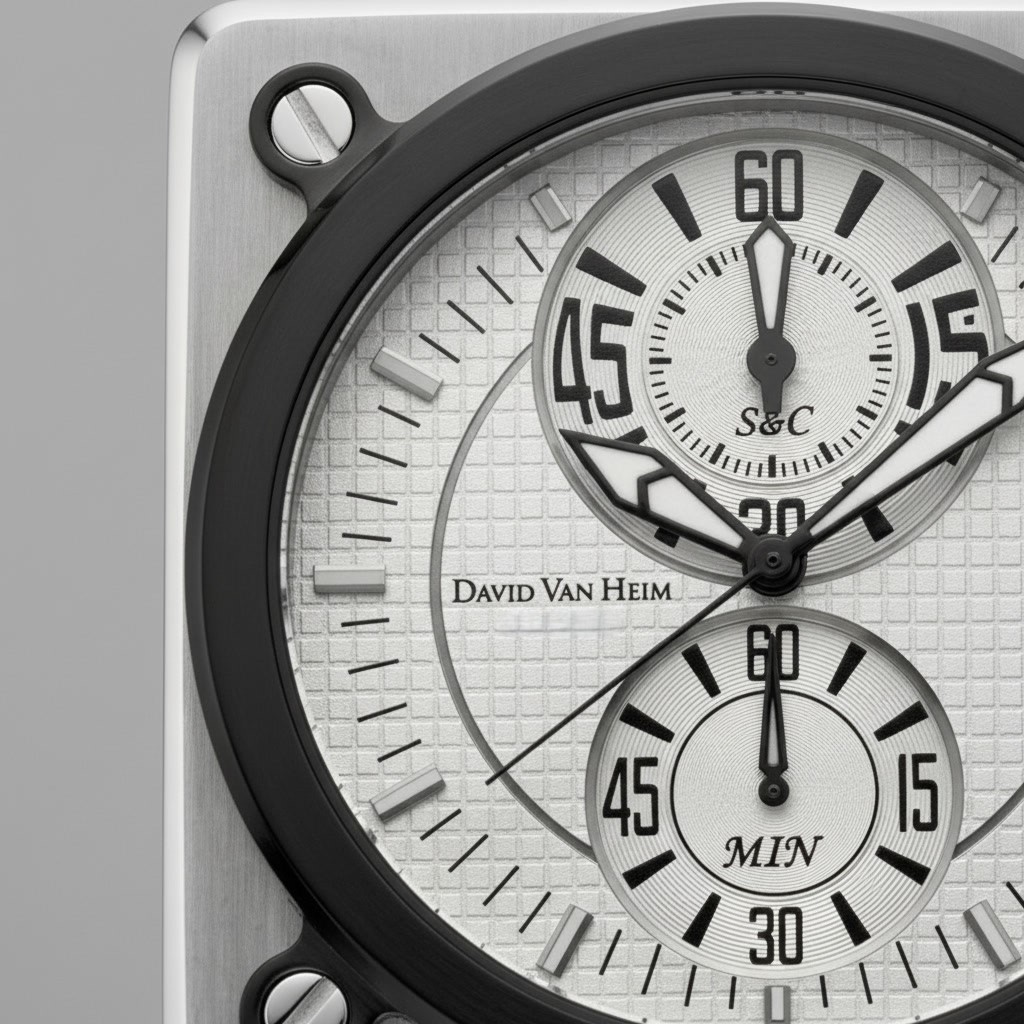 David Van Heim luxury watch — architectural timepiece detail Geneva