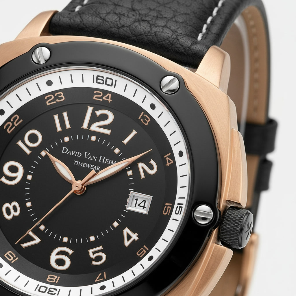David Van Heim luxury watch — architectural timepiece detail Geneva