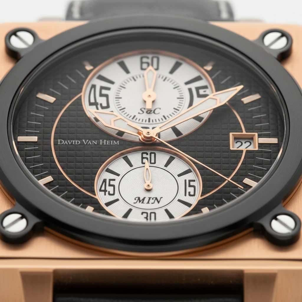 David Van Heim luxury watch — architectural timepiece detail Geneva
