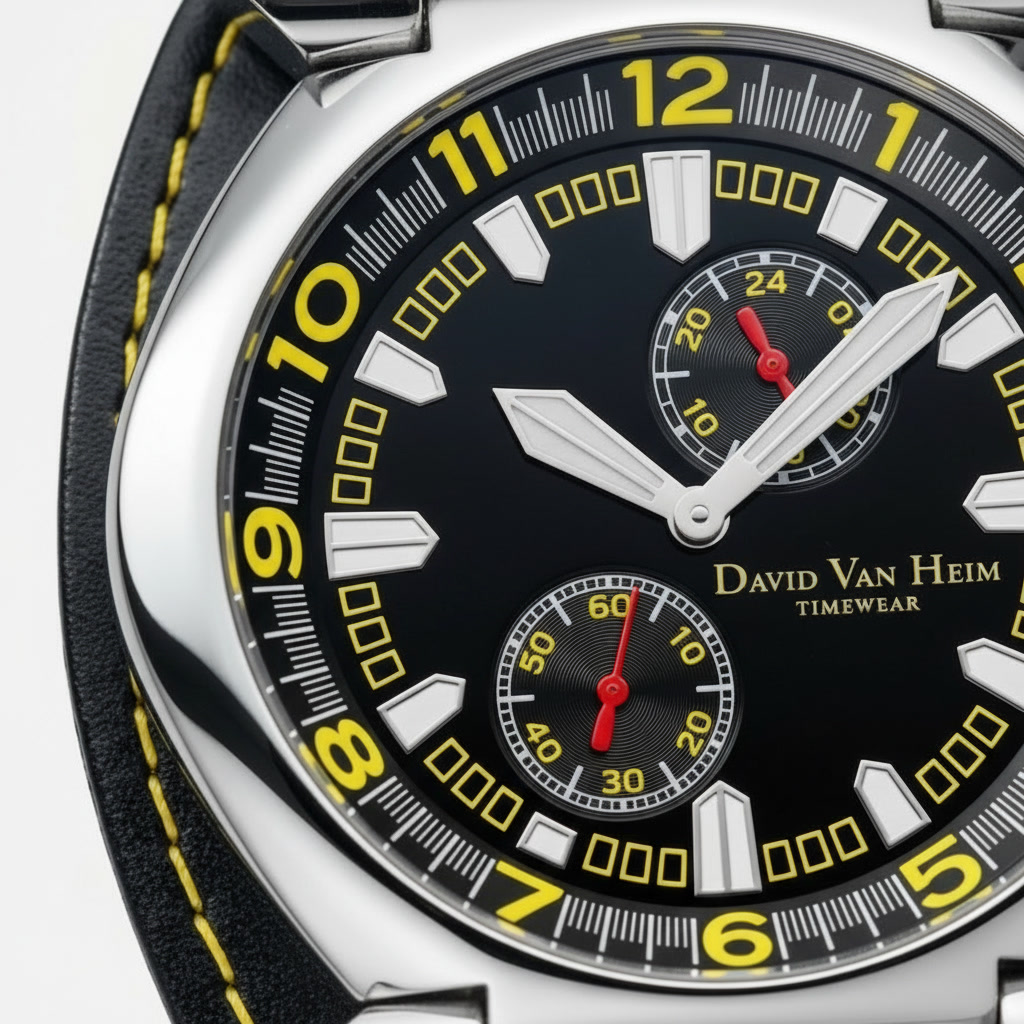 David Van Heim luxury watch — architectural timepiece detail Geneva