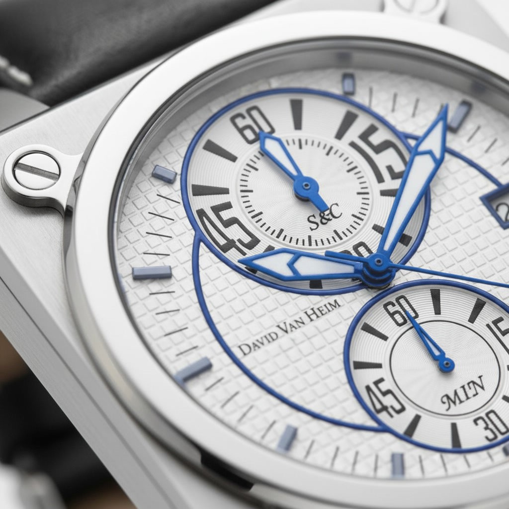 David Van Heim luxury watch — architectural timepiece detail Geneva