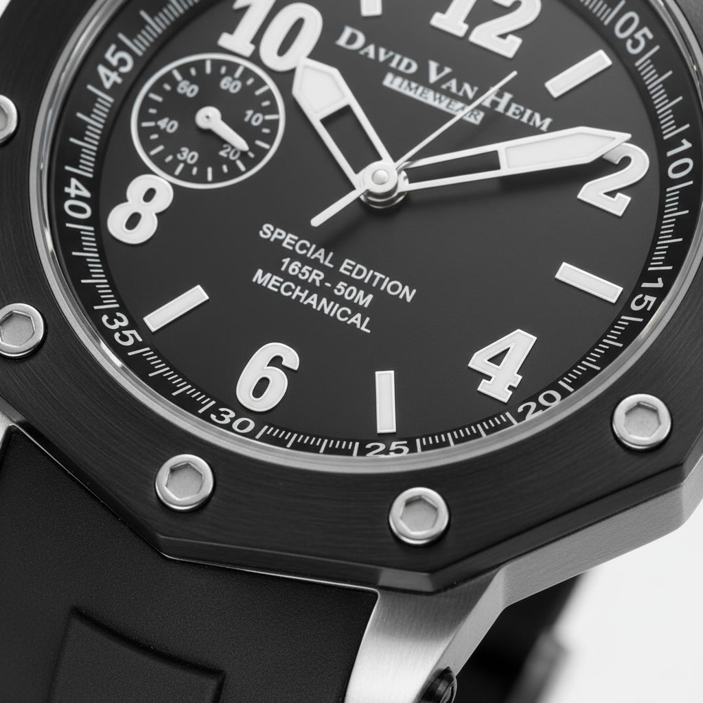 David Van Heim luxury watch — architectural timepiece detail Geneva