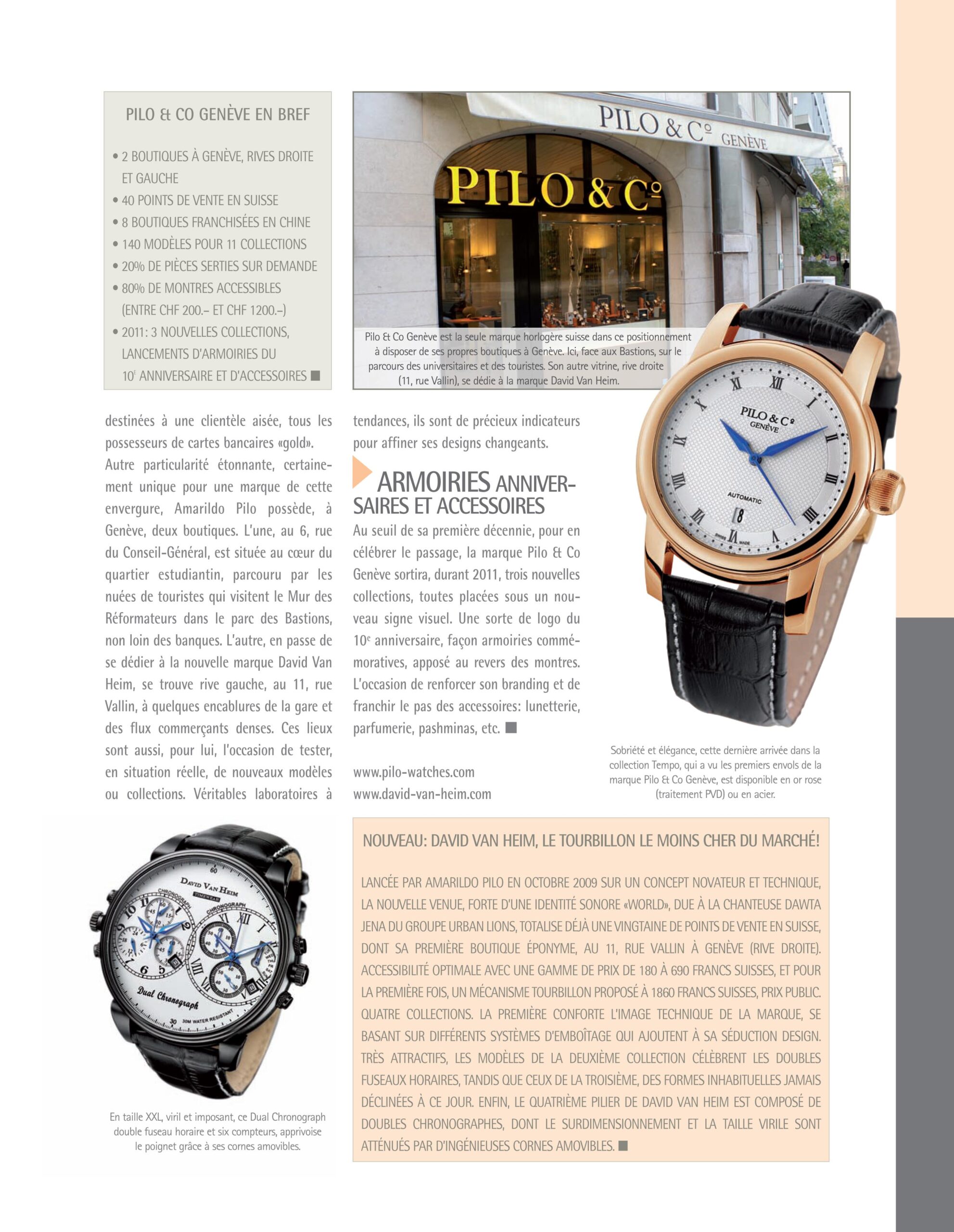David Van Heim featured in Heure Suisse — Swiss watchmaking press