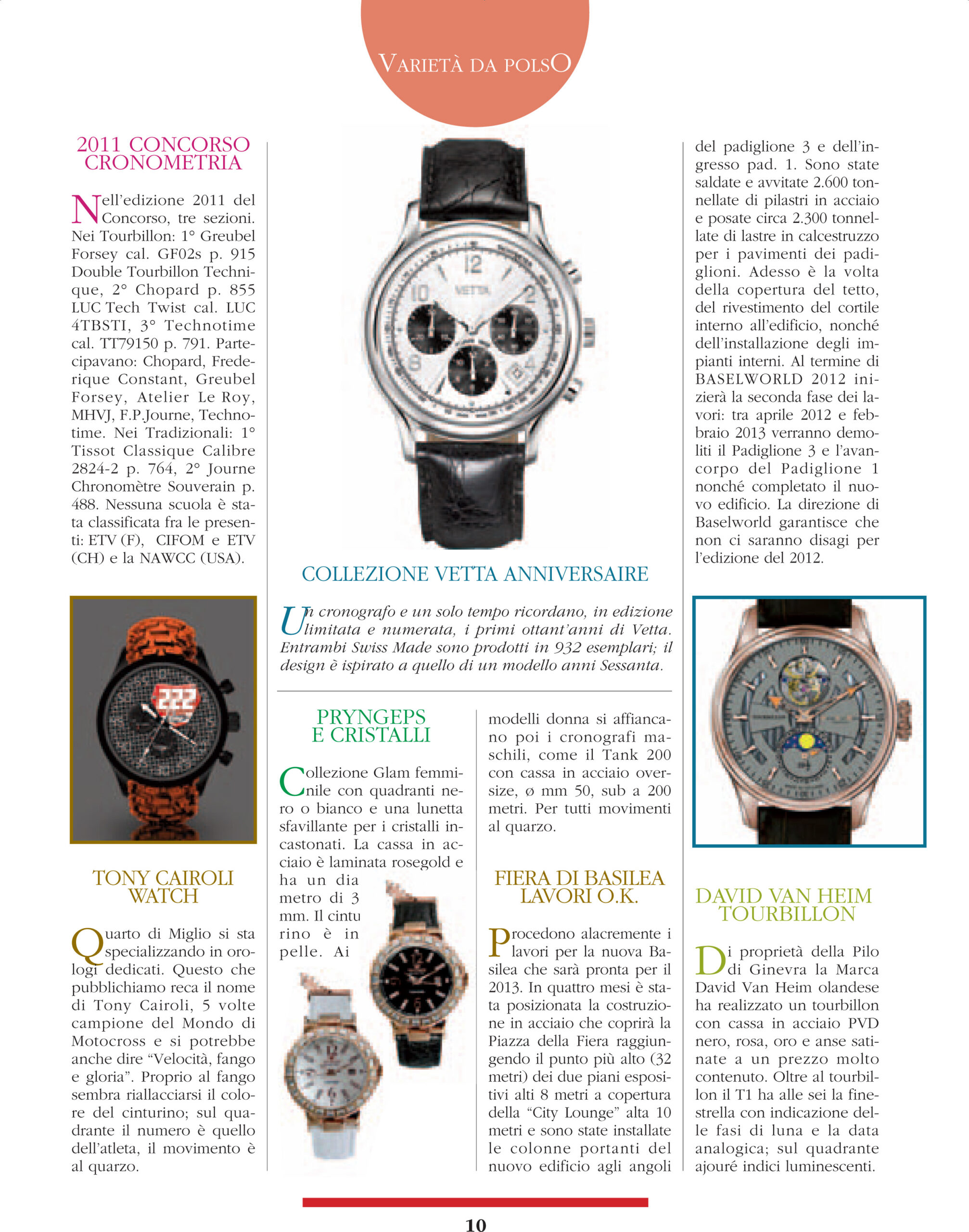 David Van Heim featured in Polso — Italian luxury watch magazine