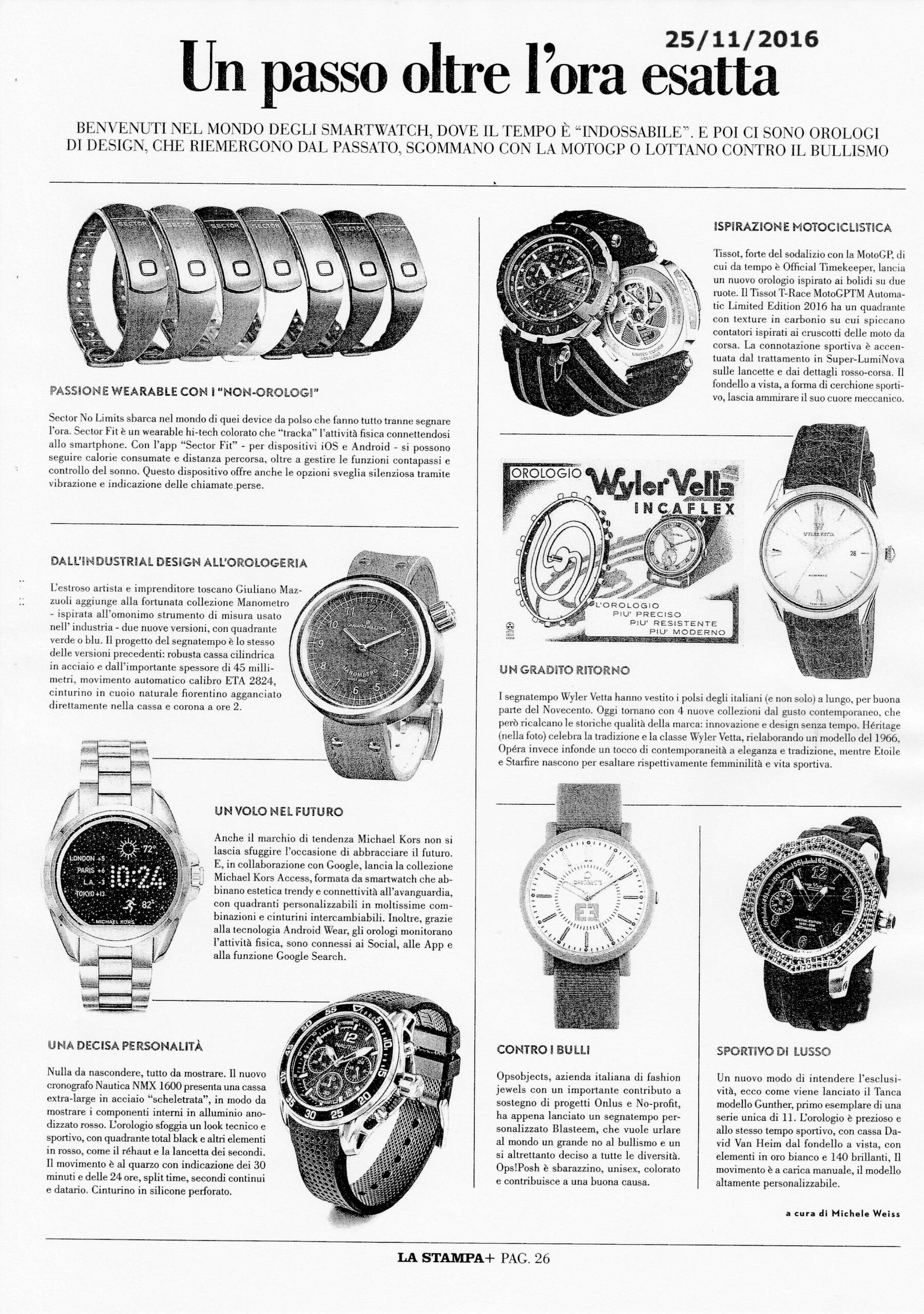 David Van Heim featured in La Stampa Italy — major Italian press